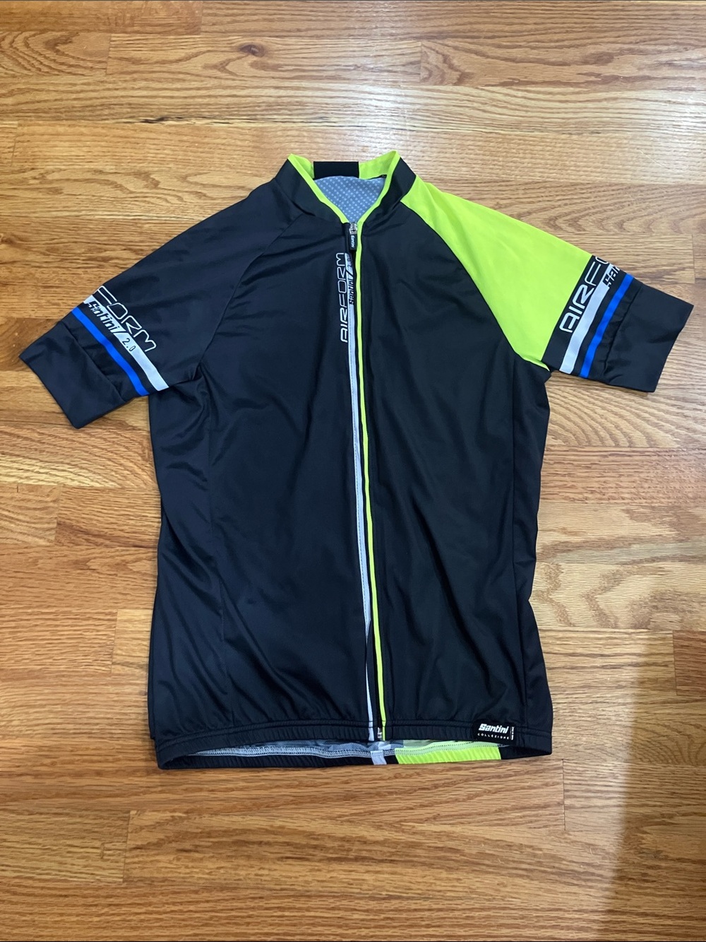 Men’s Black & Lime Short Sleeve Cycling Jersey by AirForm